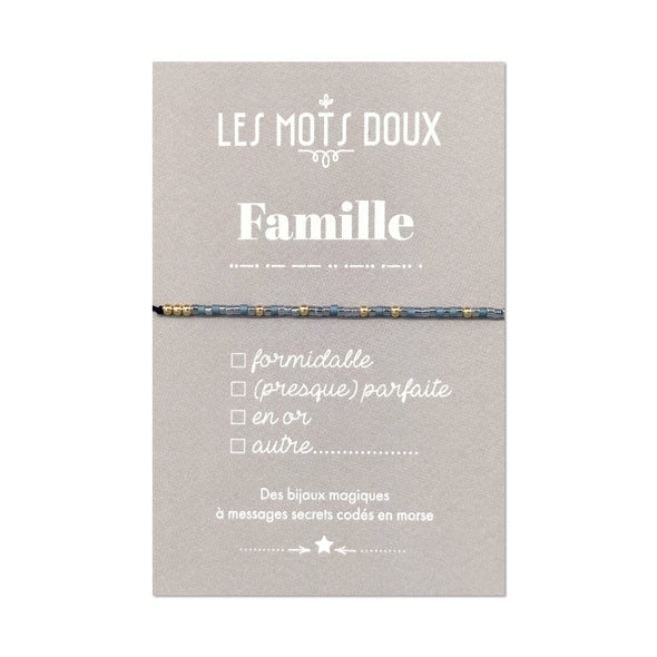 Bracelet morse "Famille" à cocher