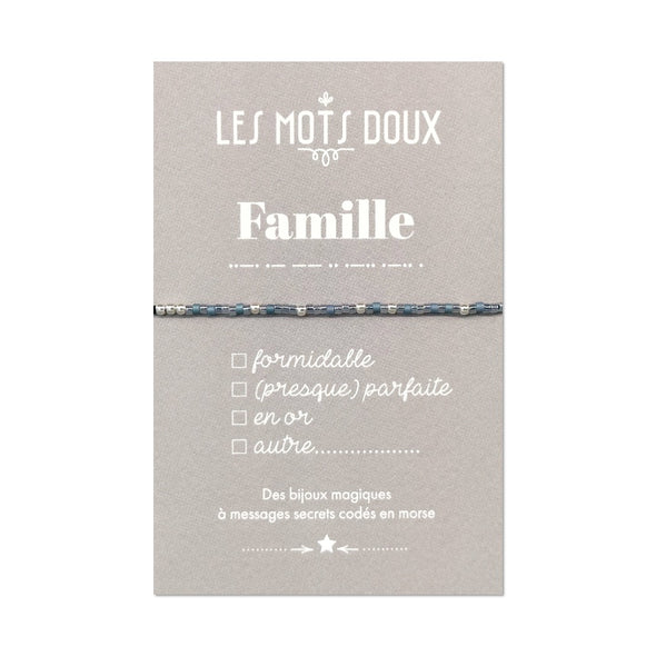 Bracelet morse "Famille" à cocher