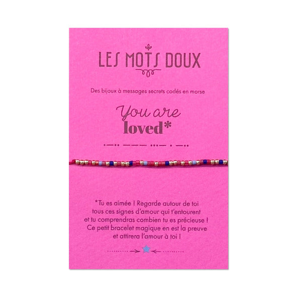 Bracelet code morse "You are loved"