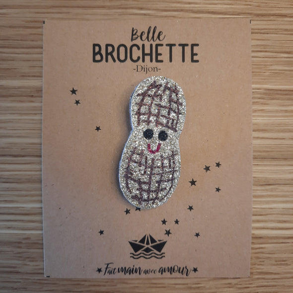 Broche pailletée Cacahuète