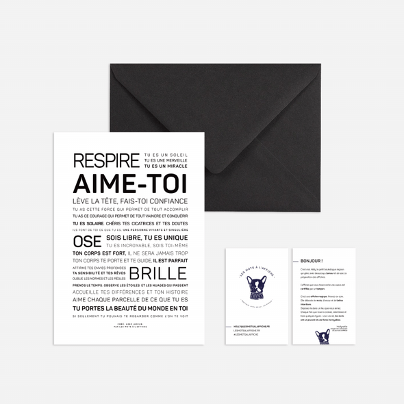 Carte - mini affiche Aime-toi