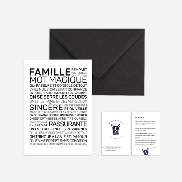 Carte - mini affiche Famille