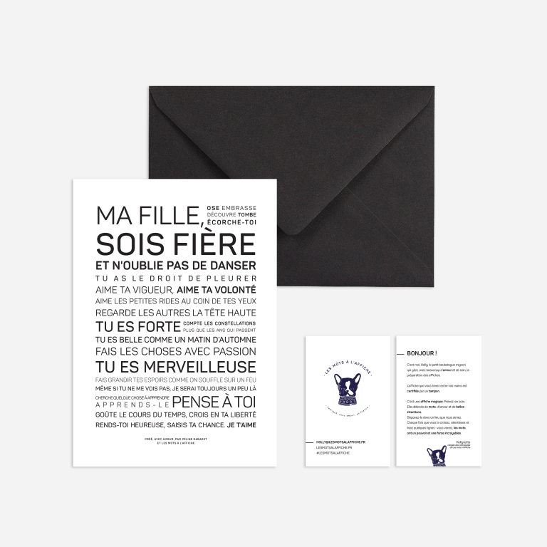 Carte - mini affiche Ma Fille