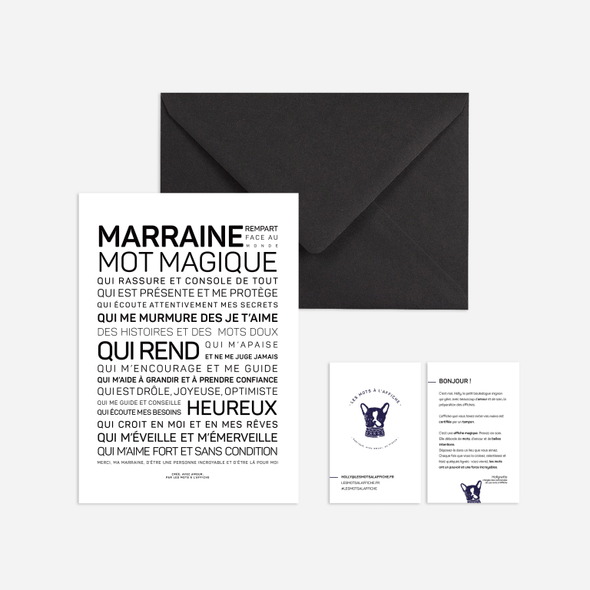 Carte - mini affiche Marraine