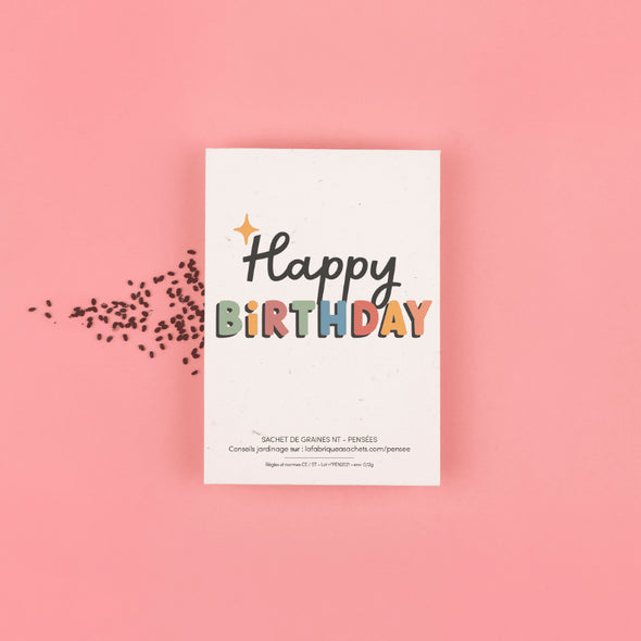 Sachet de graines - Happy birthday