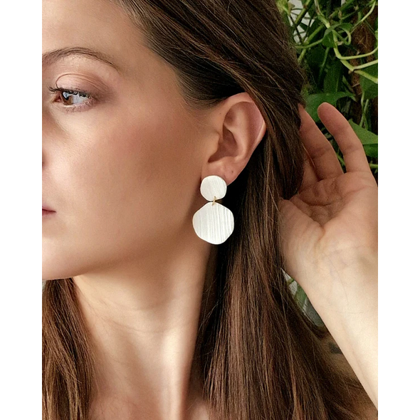 Boucles d'oreilles - Mia - Blanc