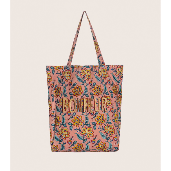 Tote bag Rang pêche - Bonheur