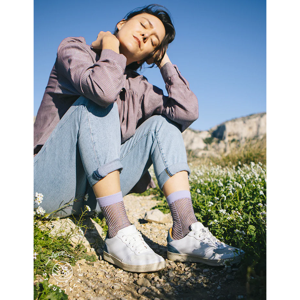 Chaussettes transparentes Sapin Lilas