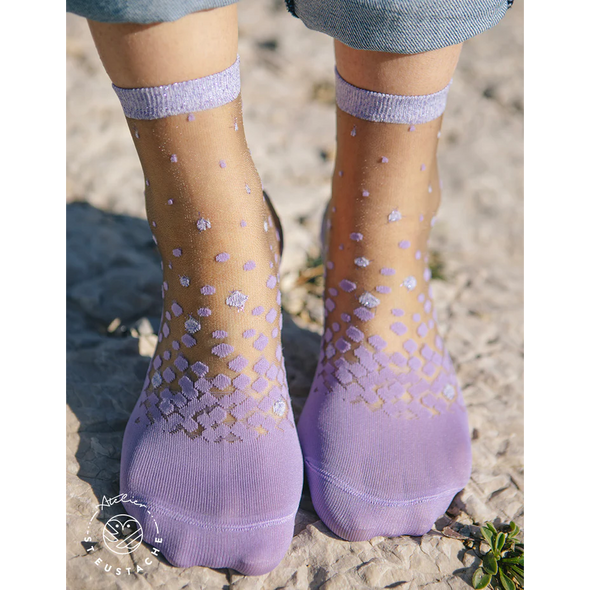 Chaussettes transparentes Nakameguro Lilas