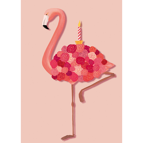 Carte postale Flamant rose