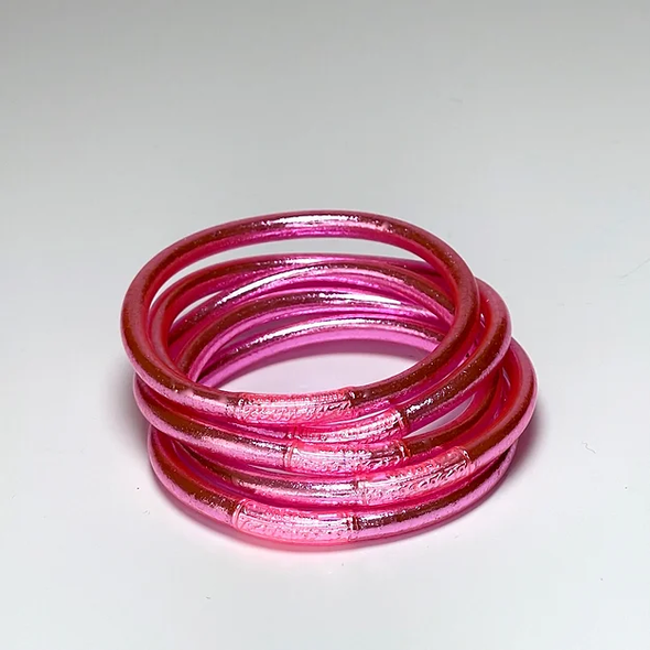 Bracelet Jonc Bouddhiste Mantra - Light pink