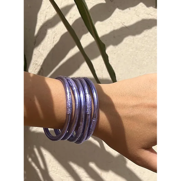 Bracelet Jonc Bouddhiste Mantra - Lilas