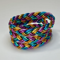 Bracelet Jonc Bouddhiste Double tressé - Rainbow