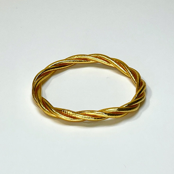 Bracelet Jonc Bouddhiste Torsadé - Gold