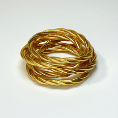 Bracelet Jonc Bouddhiste Torsadé - Gold