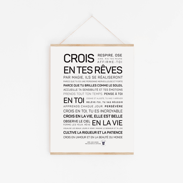 Affiche A4 - Crois en tes rêves