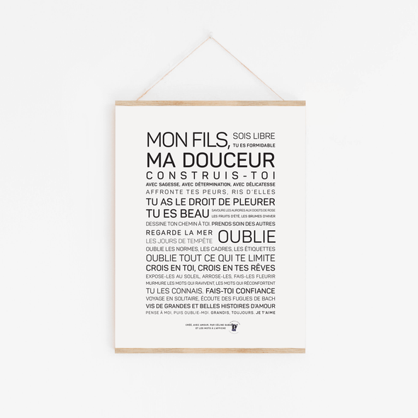 Affiche A4 - Mon fils