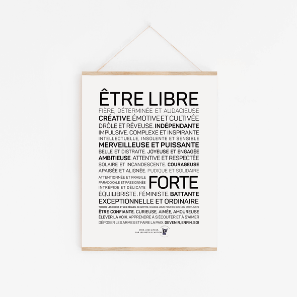 Affiche A4 - Etre libre