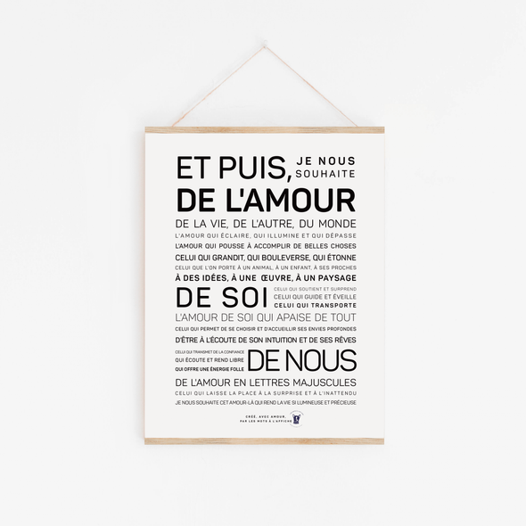 Affiche A3 - Et puis, de l'amour