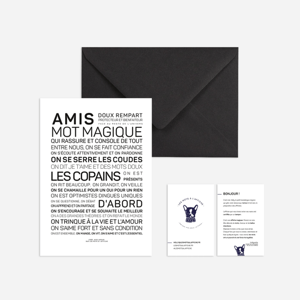 Carte - mini affiche Amis