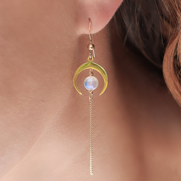 NAMI | Boucles d'oreilles Pierre de lune