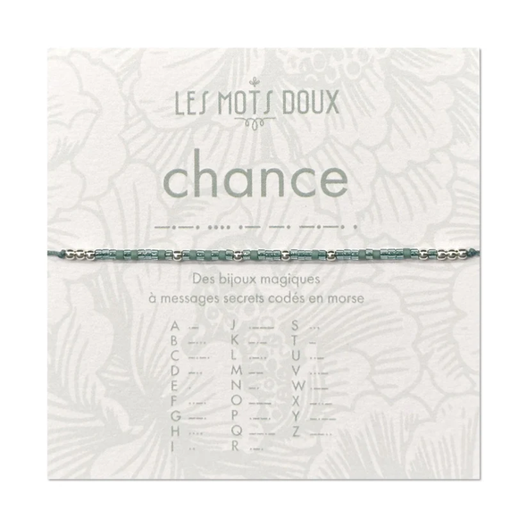 Bracelet code morse "Chance"