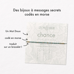 Bracelet code morse "Chance"