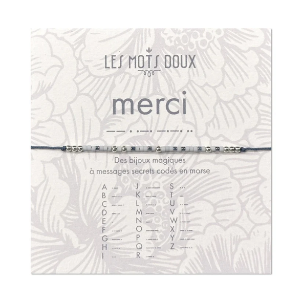 Bracelet code morse "Merci"