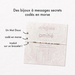 Bracelet code morse "Amitié"