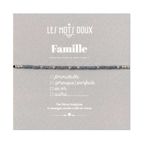 Bracelet code morse "Famille"