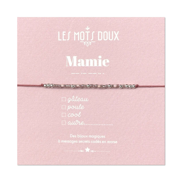 Bracelet code morse "Mamie"