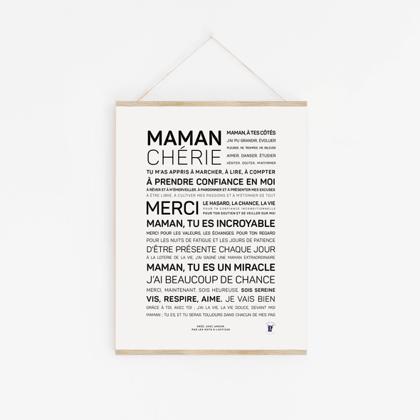 Affiche A4 - Maman chérie