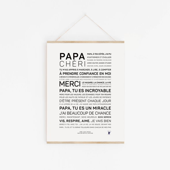 Affiche A4 - Papa chéri