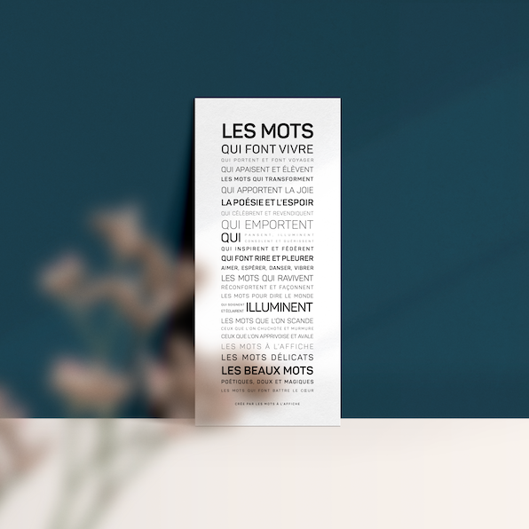 Marque-pages Les Mots