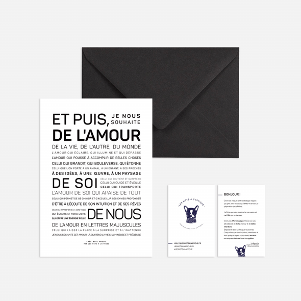 Carte - mini affiche Et puis de l'amour