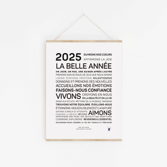 Carte - mini affiche 2025 La belle année