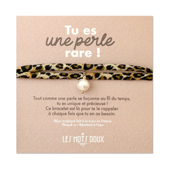 Bracelet Léopard - Tu es une perle rare