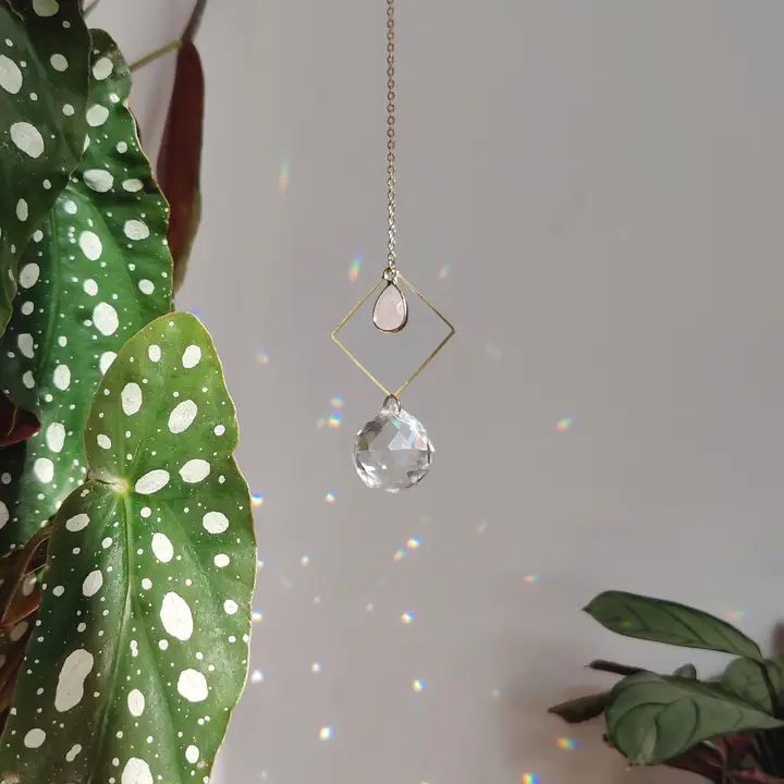 BOHO Suncatcher Quartz Rose