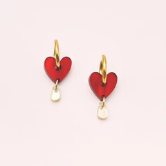 Boucles d'oreilles Créoles Coeur