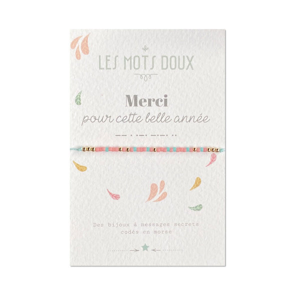 Bracelet code morse "Merci pour cette belle année"