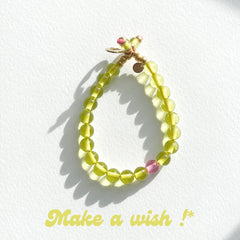 Bracelet "Make a Wish" Jaune