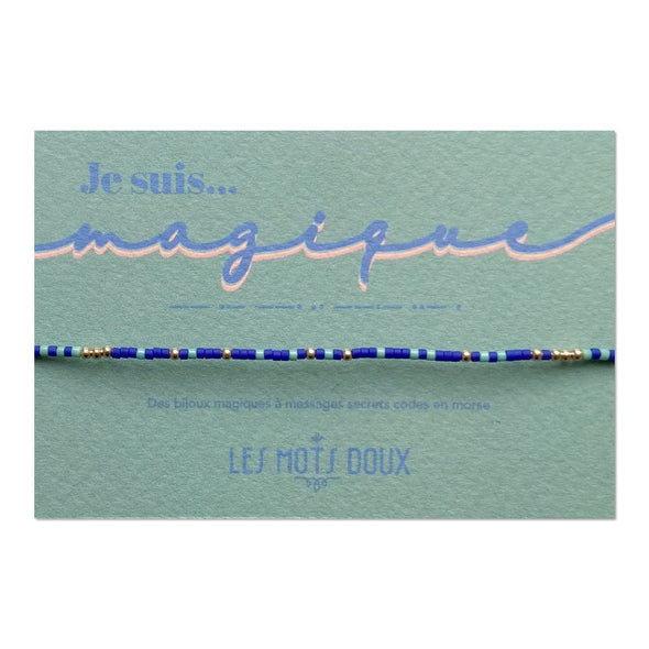 Bracelet code morse "Je suis MAGIQUE"